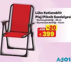 LÜKS KATLANABİLİR PLAJ/PİKNİK SANDALYESİ